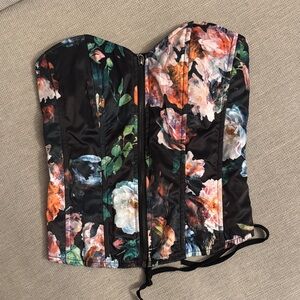 Carmin Floral Bustier Corset Top L